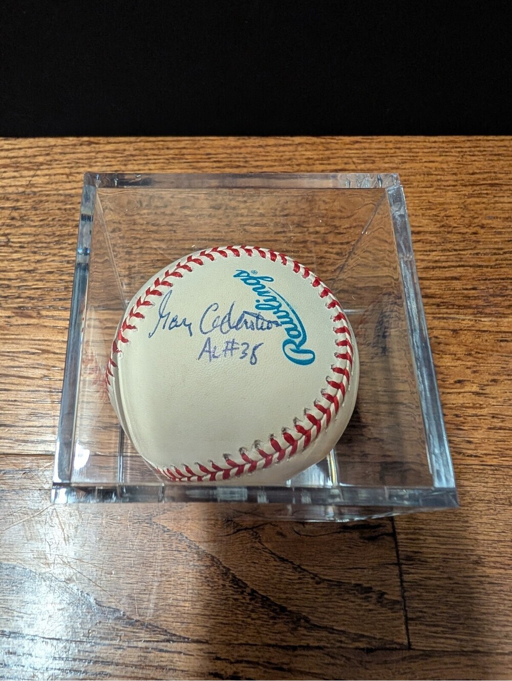 Gary Cederstrom Umpire Signed Autographed Official American League Baseball #38